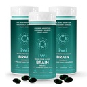iwi liv Hjernen Omega-3, 180 Softgels (90 Serveringer), Vegansk Plant-basert Algae Omega-3 med EPA + DHA, Fokus, Minne og Mood Support Diett Supplement, Krill & Fish Oil Alternative, Ingen Fiskelig Afterstaste
