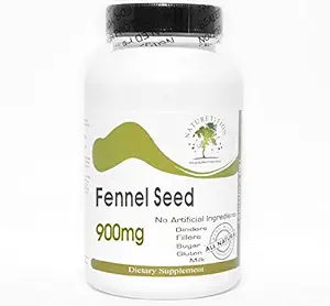 Fennel Seed 900mg ~ 200 Kapsler - Ingen tilsetningsmidler ~ Naturlig kosttilskudd