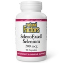 Naturlige faktorer, SelenoExcell Selenium 200mcg, Antioksidant og immunstøtte, 90 kapsler