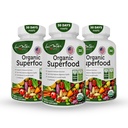 Organic Superfood Grønn frukt og grønnsaker Kompleks - beste kosttilskudd med 14 Grønn og 14 Frukter og grønnsaker med Alfalfa rik på antioksidanter organiske ingredienser ikke-GMO (180 Count Pack of 3)