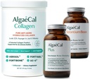 ALGAECAL Bone Builder & Collage Bundle – klinisk støttet kollagen med Verisol, Fortibone, Fortigel + Plantebasert kalsium, Strontium, D3, K2, Magnesium og 16 Næringsstoffer for skjønnhet og bein helse