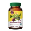 MegaFood Blood Builder Iron Supplement for kvinner og menn - Øk jernnivå uten bivirkninger - Bekjemper tretthet - med vitamin B12, Folinsyre og vitamin C for absorpsjon - Vegan - 30 tabletter