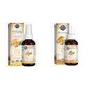 Livshage Økologisk Vegan Vitamin D3 1000 IU Flytende Spray med vitamin C og omega, immun- og hudhelsestøtte