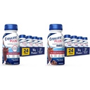Ensure Plus Nutrition Shake, 24 Count, With 16 Grams of Protein, Meal Replacement Shakes, 8 Fl Oz & Ensure Plus Nutrition Shake With Fiber, 16 Grams of Protein, Meal Replacement Liquid