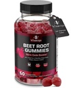 Beet Root Gummies - Super Nitric Oxid Beets Supplement - Rød Beetroot Hjerte Chews med Grape Seed Power & B12- Pomegranate Flavor, 60 Chewables Beets