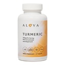 Alaya Naturals Turmeric Curcumin Supplement med BioPerine – 750mg Per servering, 95% Curcumin Extract Turmeric Capsules for felles komfort, mobilitet og absorpsjon – ikke-GMO, Vegansk, Lab testet