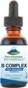 Pure Mountain Botanicals flytende vitamin B kompleks - bringebær flavor Kosher B kompleks vitamin med B12, B6, Thiamin, Biotin, Niacin - 1oz flaske