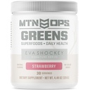 MTN OPS Eva Shockey Signatur Series Super Greens Organic Super Foods pulver, Jordbær, 30 serveringer, Jordbær, 4.4 Ounce
