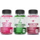 Atlantis Nutrition Hormonal Balance for kvinner og PMS Gummies + Ashwagandha Gummies + Magnesium Gummies