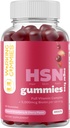 HSN Gummies - Hårhud og negler Gummies - sukker gratis Biotin Gummies 5000mcg med full vitamin kompleks for hårvekst, sunn hud, negle styrke - 60 Ct Jordbær & Cherry Flavor