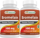 Beste Naturals Bromelain 500mg 120 tabletter (120 greve (Pack of 2))