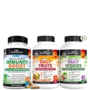 BioSchwartz daglig frukt og grønnsaker Supplement for kvinner og menn (1 måneds forsyning) Plus 17 i 1 immunstøtte Supplement med antioksidanter (1 måneds forsyning)