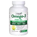 EffiHealth Omega-3 Fish Oil - Triple Styrke 2500mg Fish Oil, 1200mg EPA, 600mg DHA - Støtter Hearth Helse, Helse helse og immunstøtte - Lemon Flavor, Burpless Fish Oil