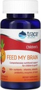Trace Minerals Barnemate min hjerne - Brain Support Supplement for barn - Multivitamin for fokus Støtte med enzymer, vitaminer og mineraler - Fruit Punch Flavor, 60 Chewable Wafers (30 Serveringer)