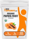 BulkSupplements.com Økologisk Papaya Frukt pulver - Flavoring pulver, kildet fra Carica Papaya Frukt - Glutenfri, 3g per servering, 1kg (2,2 lbs) (Pack of 1)