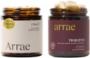 Arrae Bloat + Tribiotic Bundle, Bloating Relief Digestive Enzymer, Gas & Indigestion Relief, Probiotika for kvinner, Støtte for Vaginal pH Balance, Immune og Feminin Helse, 60 kapsler Hver