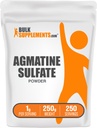 BulkSupplements.com Agmatine Sulfate pulver - Nitric Oxid Supplement, Pre Workout pulver - Unflavored & Glutenfri, 1g per servering, 250g (8,8 oz) (Pack of 1)