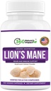 360 Naturens effekt Lions Mane Mushroom Supplement Kapsler (150 kapsler) for hjerne helse støtte Supplement, organisk Supplement med Beta-Glucans & Hypromellose for kognitivt system