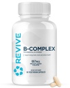 Revive MD Vitamin B Complex Kapsler - Støtter hjerte helse & immunsystem - B-kompleks vitamin Supplement for kvinner og menn - Vitamin B12 Complex fremmer sunn hjernefunksjon og øker energi