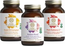 PURE SynERGY Mood og Adrenal Support Bundle | Mood Support Supplement med organisk safran ekstrakt | USDA organisk vitamin C | Vitamin B kompleks laget med hele matvarer | Non-GMO og Vegan
