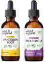 Wild & Organic Dandelion Tinktur 2 fl oz & Melke Thistle Tinktur 2 fl oz