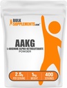 BulkSupplements.com AakG pulver - Arginin AKG Supplement, Nitric Oxid Supplement, Uflavored & Glutenfri, 2,5 g per servering, 1kg (2,2 lbs) (Pack of 1)