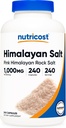 Nutricost Pink Himalayan salt kapsler 1000 mg, 390 mg natrium, 240 kapsler - Ikke-GMO, Glutenfri