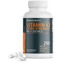 Bronson vitamin K2 MK-7 200mcg ekstra styrke, 250 vegetariske tabletter