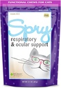 I Clover Spry Daily Respiratory og Ocular Support Myke Chews for katter, med L-Lysine, Superfoods og Prebiotika for et sterkt immunsystem, 2.1 oz.