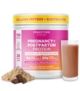 Pink Stork Graviditet & Postpartum Protein pulver for kvinner, 20g Whey & kollagen, Prenatal & Brystmating Protein Shake Mix for energi, Recovery & Hydration, Sjokolade, 15 Serveringer