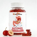 Butyrat Gummies Gut Helse Supplement: Butyrat med probiotiske og prebiotiske Fiber Gummier for kvinner Sukker Free Digestiv & Energimetabolisme Støtte Vegan Hawthorn Flavor 30 dager Supply