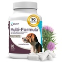 K9 Velg multi-formula hundevitaminer for medium hunder - 20mg HMR Lignans, 2mg Melatonin, 40mg Melke Thistle - Hjelper hjerte, lever, Digestion & Coat Helse, Hunde Multivitamin, 90 kapsler