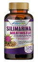 VITAMISAN Milk Thistle silimarina med Dandelion, Fennel. Licorise, Artichoke Alfafa Detox & Cleansing Formula Støtte Liver 120 Kapsler