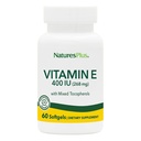 NaturesPlus vitamin E - 400 iu blandet D-Tocopherol, 60 Softgels - lett å svelge vitamin E Supplement, avledet fra naturlig soyabønneolje - gratis radikal forsvar - Glutenfri - 60 Services