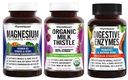 FarmHaven Magnesium Glycinate & Malate + Melk Thistle + Digestive Enzymer med probiotika