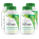 Youngevity Ultimate Enzymes® - Flere Enzymer for Digestion, Gas & Bleating Relief - Betaine HCl, Ox Bile, Pancreatine 10X, Papain 6M, Pepsin 1:3000 (120 Kapsler - 4 Pakke)