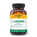 Country Life L-Arginine Caps med vitamin B-6, 500 mg, 100 vegansk kapsler, sertifisert Glutenfri, sertifisert Vegan