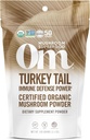 Om Mushroom Superfood Tyrkia Tail Organic Moshroom Powder, 3.5 Ounce, 50 Services, Immunstøtte, Polysakchrider, Beta-Glucans, Gut Helse og Holistisk Forsvar Mushroom Supplement
