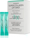 VITALBEAUTIE flytende kollgen for kvinner, Supercollagen Lift Shot - Premium Multi Collagens Peptides Type I, II, III, V, X 1500mg med hyaluronisk, Vitamin C, Tredjeparts sertifisert, høy absorpsjon