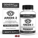 AREDS 2 SoftGels, 500 mg vitamin C, 400 IE vitamin E, 10 mg Lutein, 2 mg Zeaxanthin, 80 mg sink, 2 mg kobber - støtter øyehelse - 120 mini SoftGels (To måneders Supply)