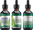 Soursop Bitters Flytende Drops,Vitamin C, Diett Fiber, Glutenfri, 120 ml, 4 Fl Oz (3 Pack)