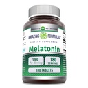 Amazing Formler Melatonin Supplement | Unflavored | 5 Mg | 180 Tabletter | Ikke-GMO | Glutenfri |