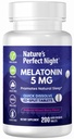 Naturens perfekte natt | Melatonin 5mg | 200 hurtigoppløselige tabletter | Naturlig blandet Berry Flavor | Foretrukne Potens | Sukkerfri | Vegansk | Glutenfri | verdi Størrelse