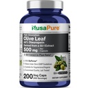 NusaPure Olive Leaf 20% Oleuropein 50:1 Ekstrakt, 500 mg Ekvivalent med 25 000 mg 200 Veg Caps egnet for vegetarianer og veganer, ikke-GMO