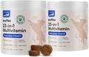 Wuffes 23-i-1 Chewable hund Multivitamin &Supplements Bundle - Hunde Multivitamin for liten og stor avl - 2 pakke - 60 greve