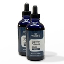 Superior Colloidal Silver, Waiora, flytende Mineral Supplement, 40 PPM, for immunstøtte, Blå Glassflaske med Dropper (2 bott/44 server.)