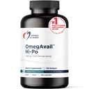Designer for helse OmegAvail Hi-Po - TG (Triglyceride) Omega-3 Fish Oil Supplement, 1600mg EPA / DHA per servering med sitron + vitamin E å minimere fiskesmak (120 Softgels)
