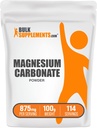 BulkSupplements.com Magnesium Karbonat pulver - Magnesiumkarbonat Supplement, Magnesiumkarbonat matvarenivå - Glutenfri, 875 mg per servering, 100g (3,5 oz) (Pack of 1)