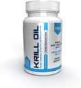 Ren etiketten Ernæring fersk antarktisk krillolje 1000mg, Omega 3s, ekstra styrke, EPA & DHA mykegels med antioksidant Astaxanthin. Hjernehelse Supplement og ingen fiskelig ettersmak. 240 gelkapsler