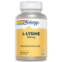 SOLARAY L Lysin 500 mg Kapsler - Free-Form Essential Aminosyrer Supplement - Kraftig wellness støtte med L-Lysine Aminosyre - Lab Verifisert, 60-dagers garanti, 120 serveringer, 120 Vegkapsler